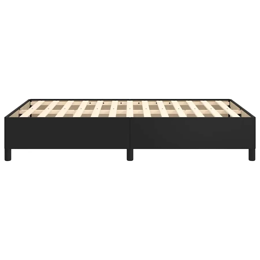 Cadre de lit sans matelas noir 120x190 cm similicuir - 6