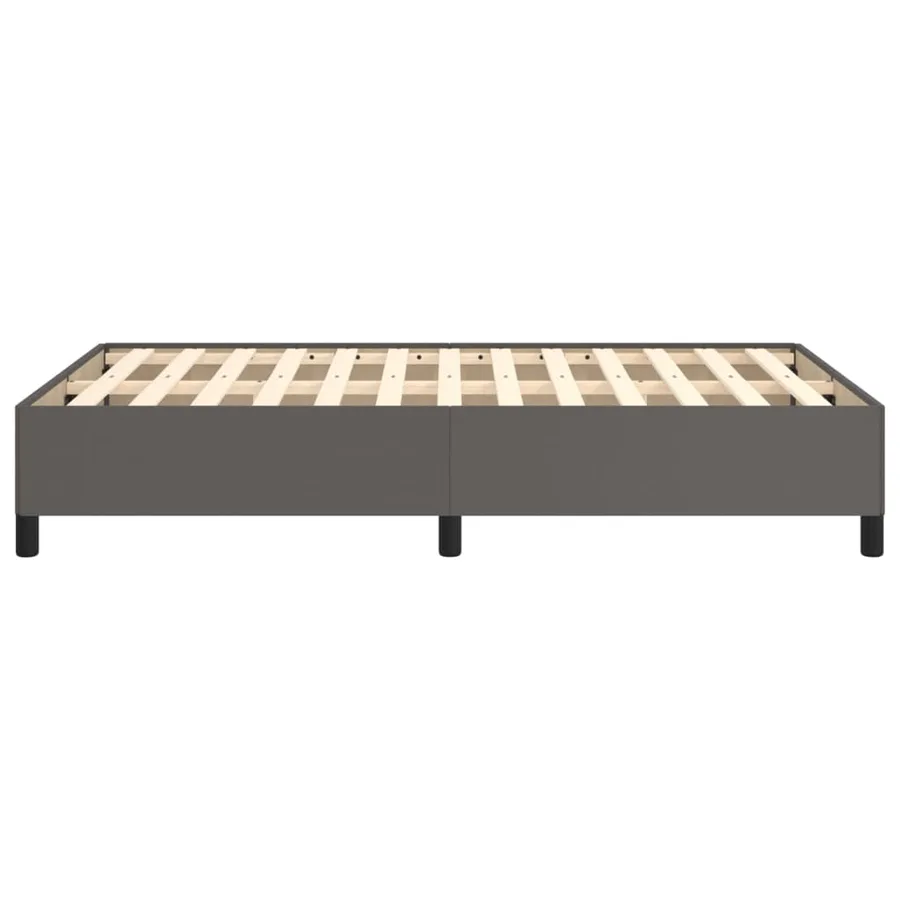 Cadre de lit sans matelas gris 120x190 cm similicuir - 6