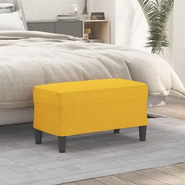 Banc Jaune clair 70x35x41 cm Tissu