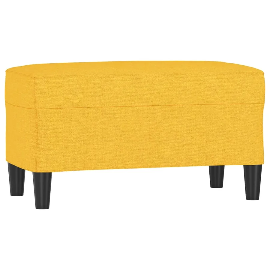 Banc Jaune clair 70x35x41 cm Tissu - 2