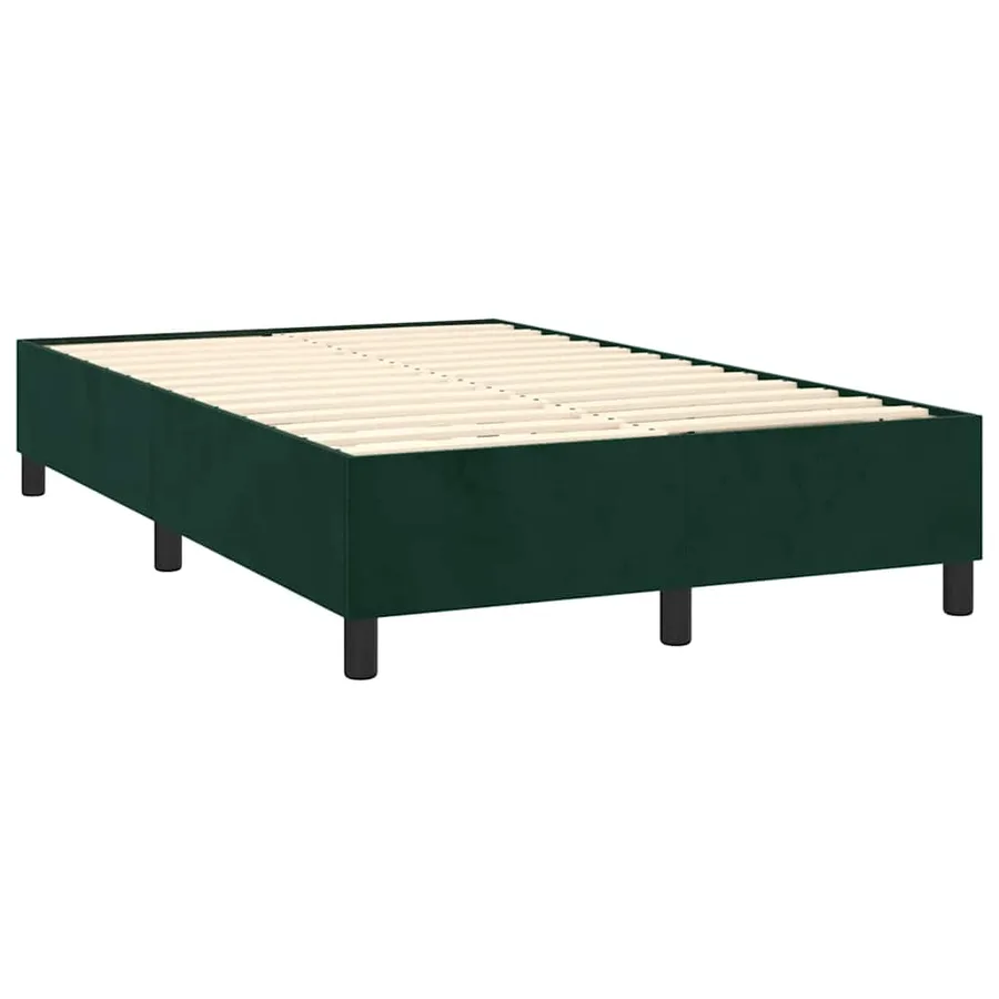 Sommier à lattes de lit avec matelas vert foncé 120x190 cm - 4