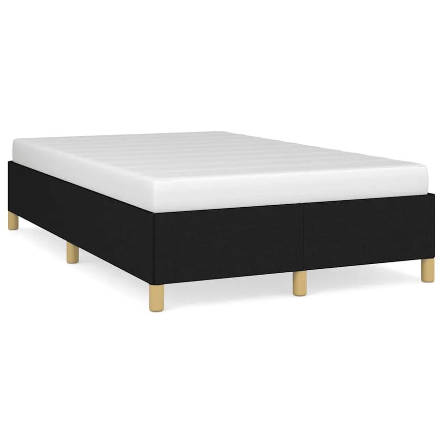 Cadre de lit sans matelas noir 120x190 cm tissu - 2