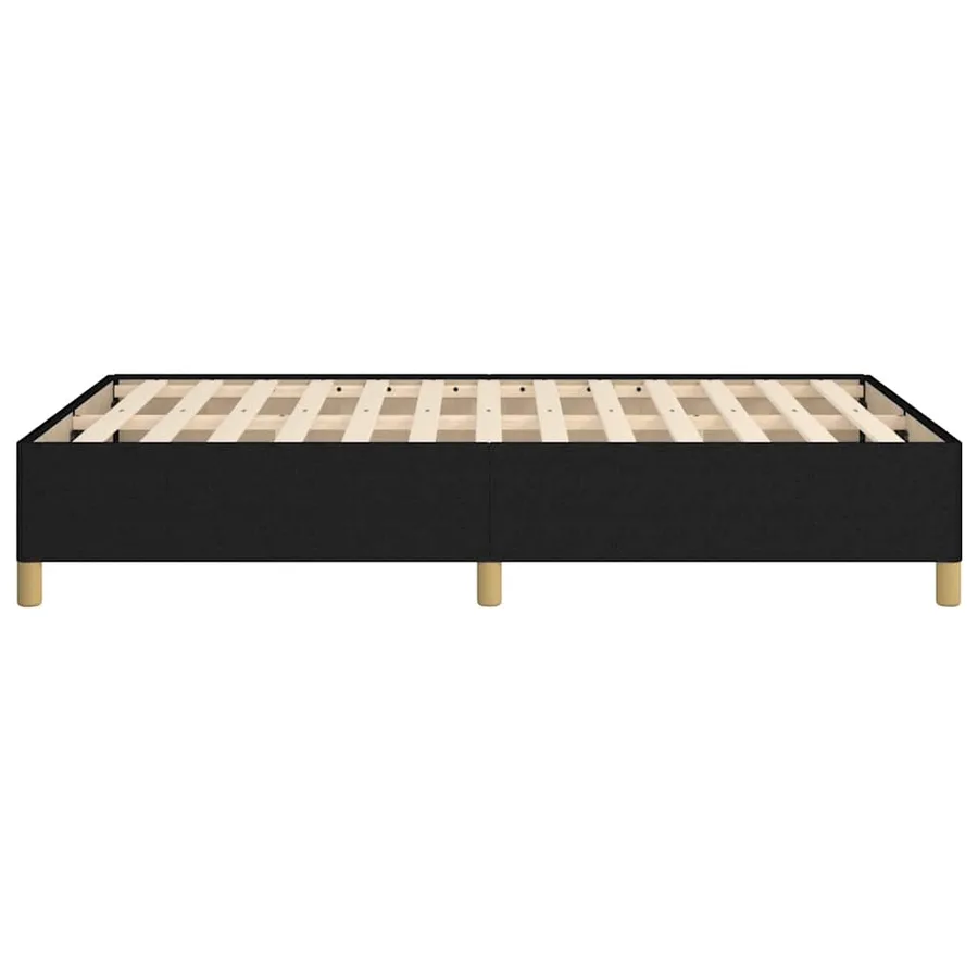 Cadre de lit sans matelas noir 120x190 cm tissu - 6