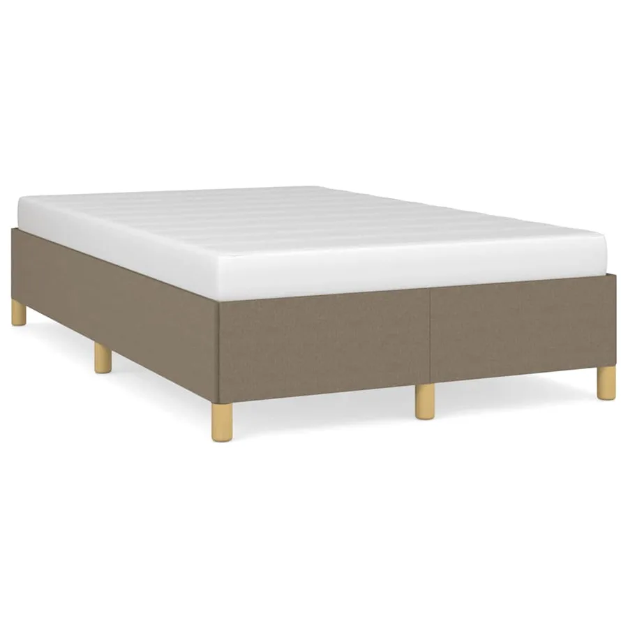 Cadre de lit sans matelas taupe 120x190 cm tissu - 2