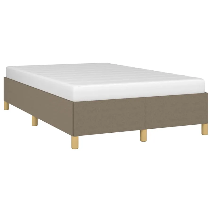 Cadre de lit sans matelas taupe 120x190 cm tissu - 4