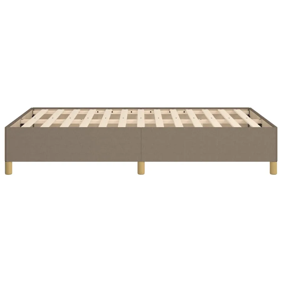 Cadre de lit sans matelas taupe 120x190 cm tissu - 6