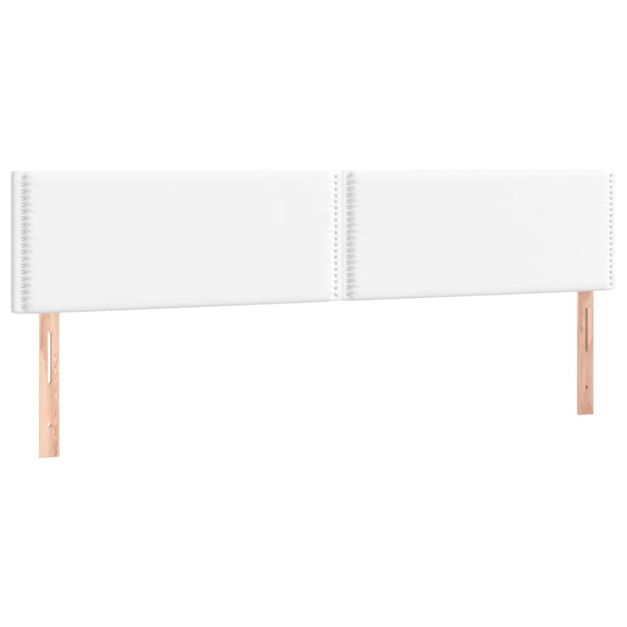 Sommier à lattes de lit matelas LED blanc 120x190 cm similicuir - 9