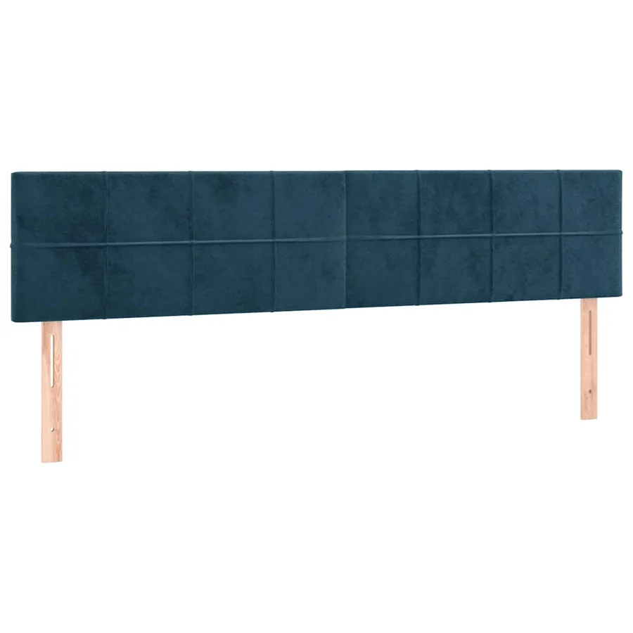 Sommier à lattes de lit et matelas bleu foncé 120x190cm velours - 7
