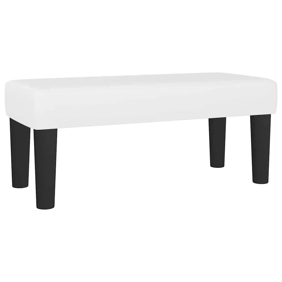 Sommier à lattes de lit avec matelas blanc 120x190cm similicuir - 8