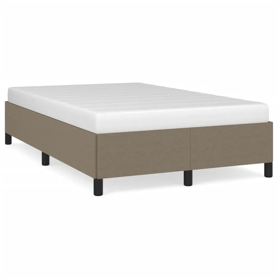 Cadre de lit sans matelas taupe 120x190 cm tissu - 2