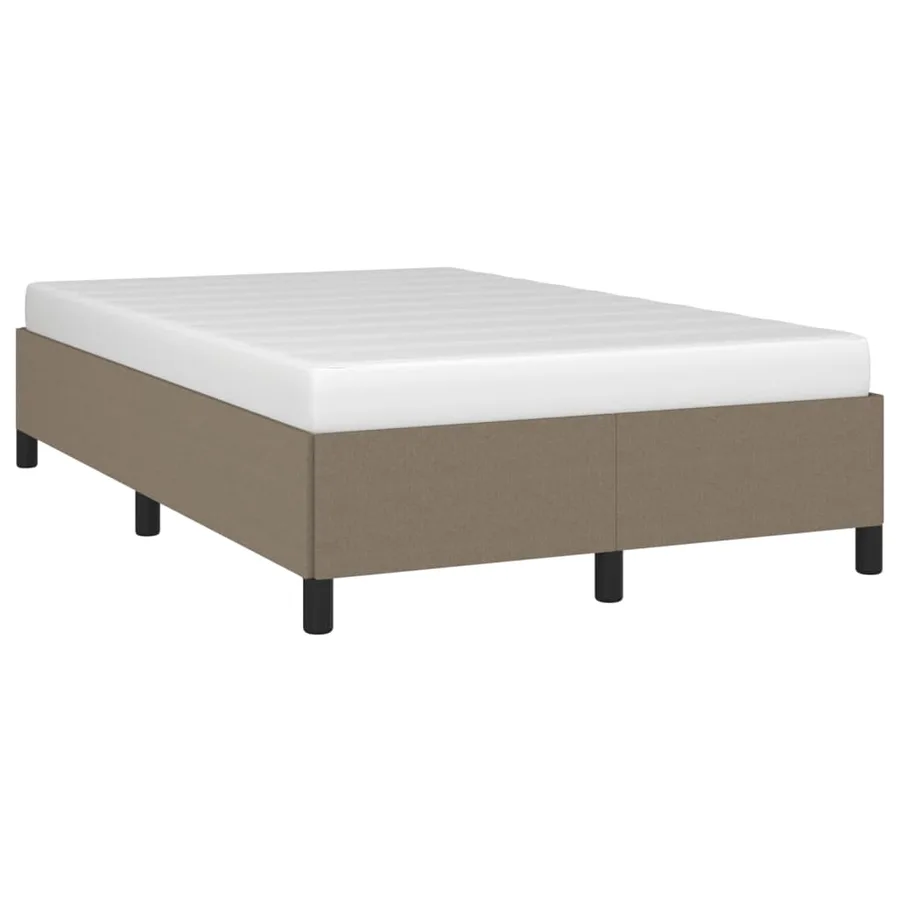 Cadre de lit sans matelas taupe 120x190 cm tissu - 4