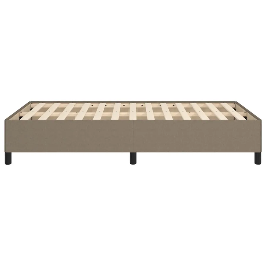 Cadre de lit sans matelas taupe 120x190 cm tissu - 6