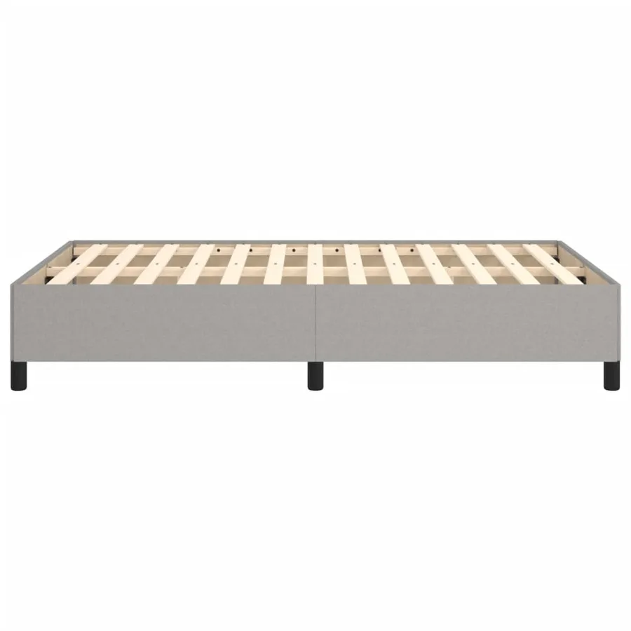 Cadre de lit sans matelas gris clair 120x190 cm tissu - 6