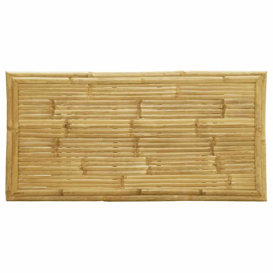 Ensemble de bistro pliante 5 pcs et coussins blanc crème bambou - 10