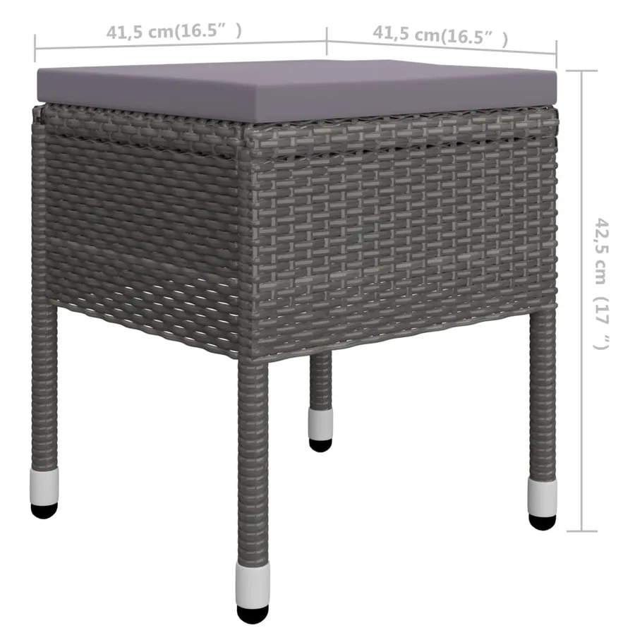 Ensemble à manger de jardin 5 pcs Gris - 13