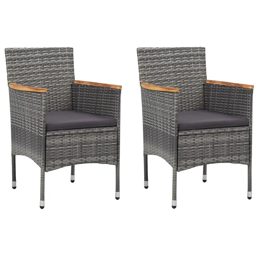 Ensemble à manger de jardin 5 pcs Gris - 5