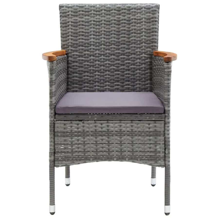 Ensemble à manger de jardin 5 pcs Gris - 7
