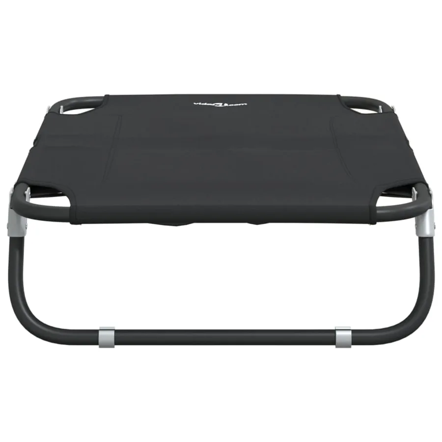 Lit pour chien pliable anthracite tissu Oxford et acier - 6