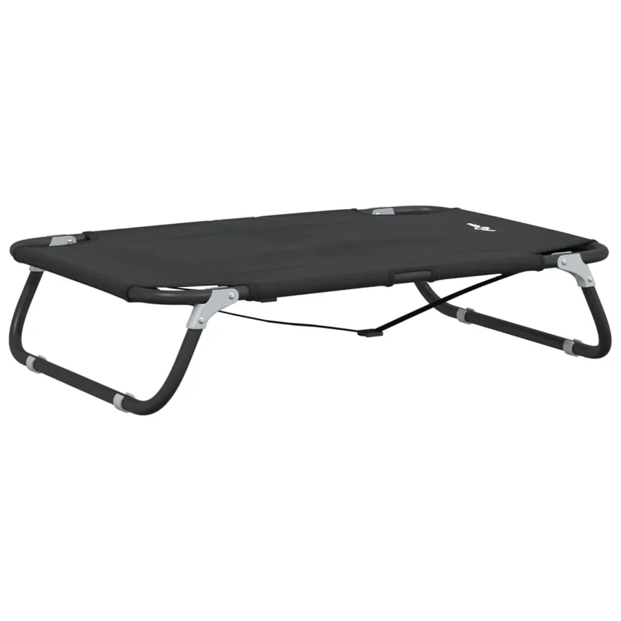Lit pour chien pliable anthracite tissu Oxford et acier - 7