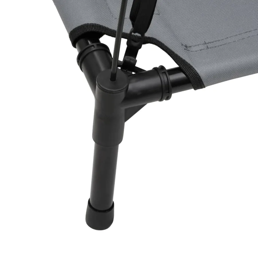 Lit pour chien avec auvent anthracite tissu Oxford et acier - 8