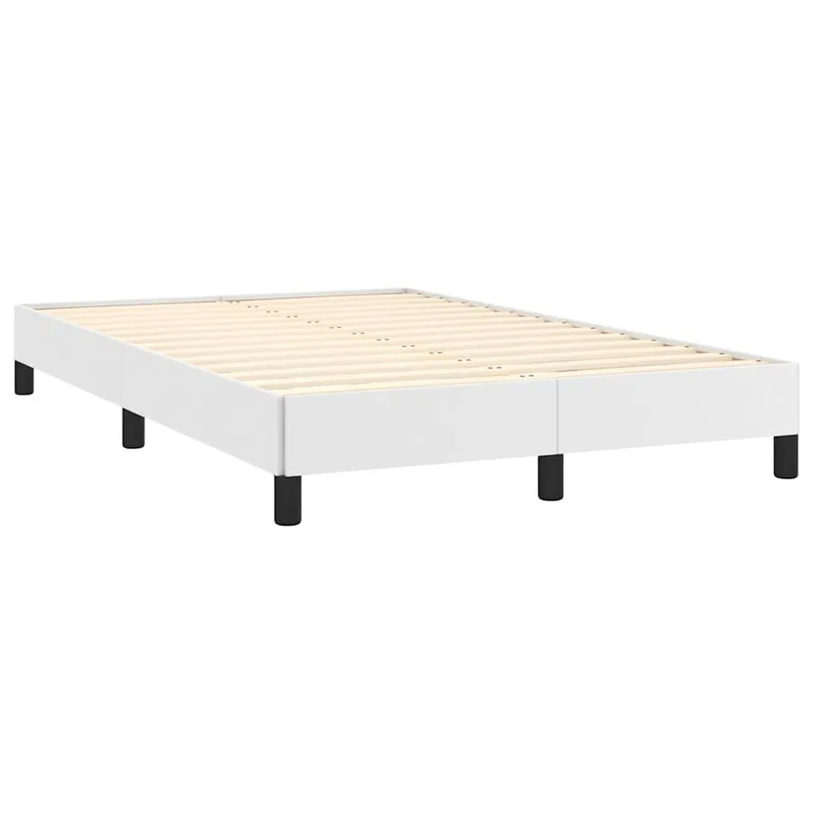 Sommier à lattes de lit matelas LED blanc 120x190 cm similicuir - 6
