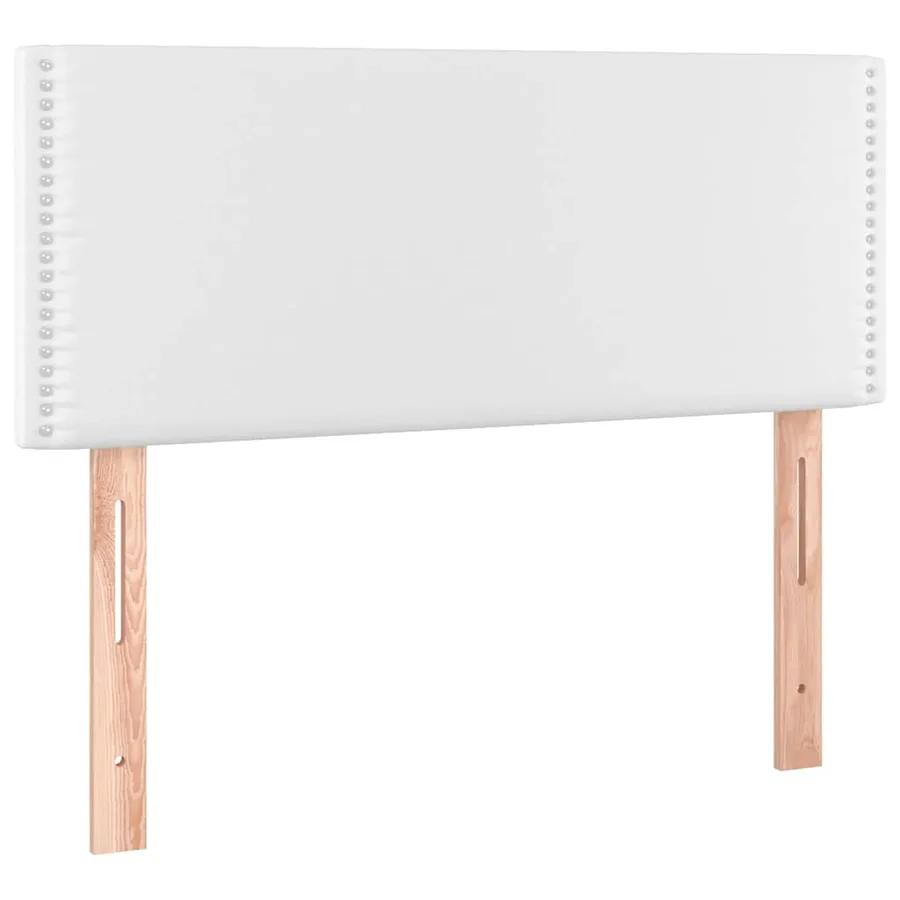 Sommier à lattes de lit matelas LED blanc 120x190 cm similicuir - 8