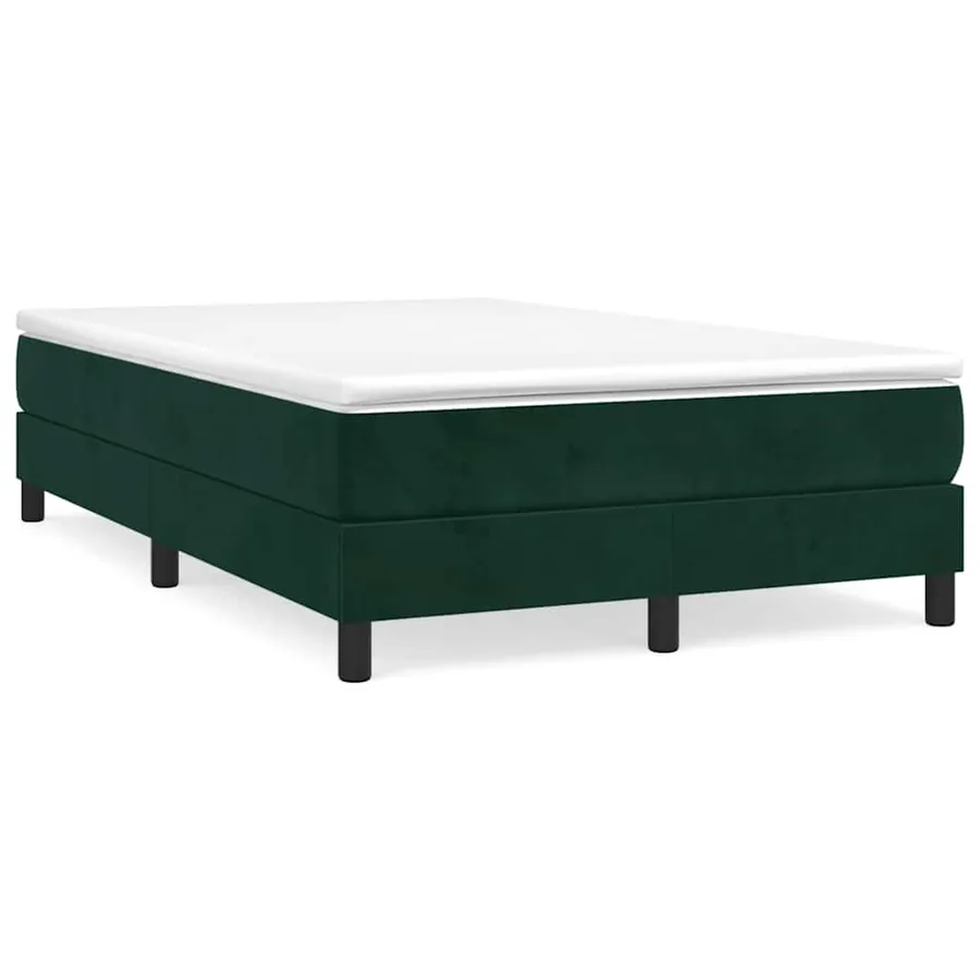 Sommier à lattes de lit avec matelas vert foncé 120x190 cm