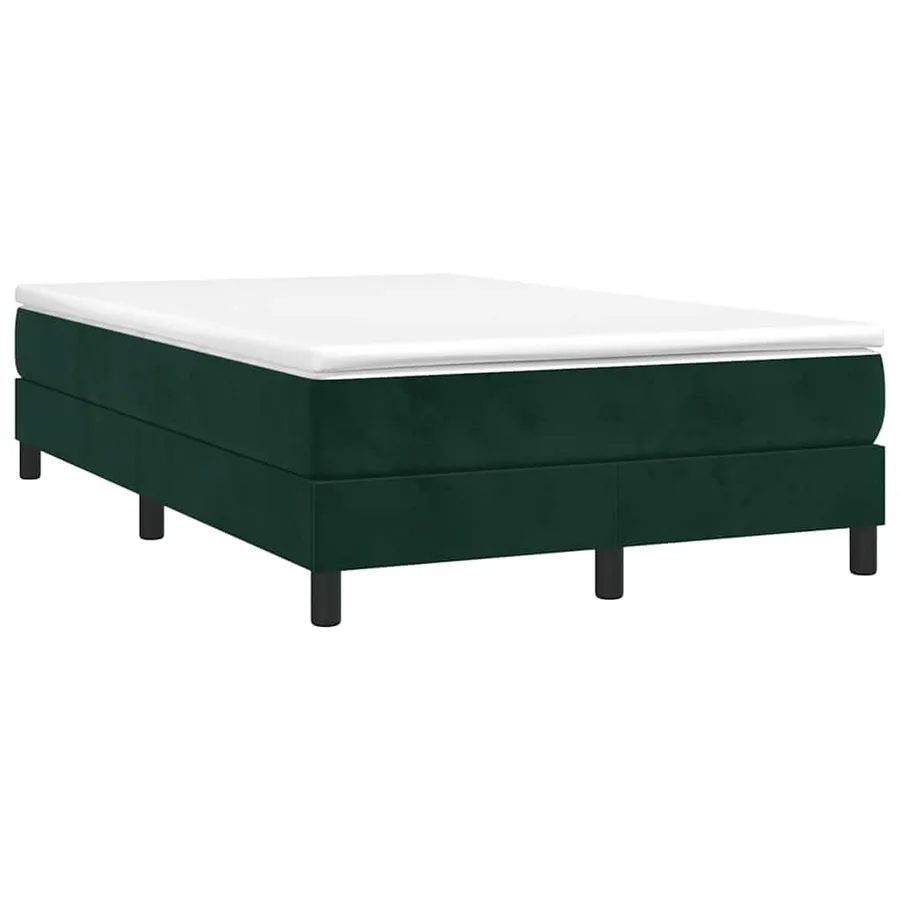 Sommier à lattes de lit avec matelas vert foncé 120x190 cm - 2
