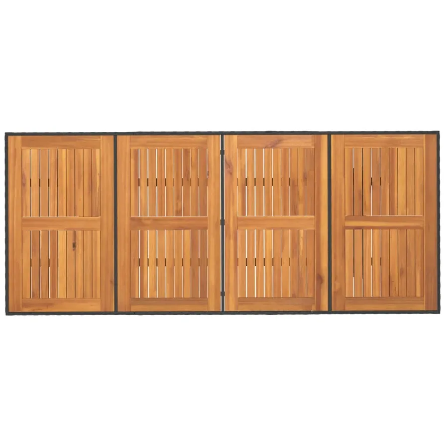 Table de jardin avec dessus en bois d'acacia noir 190x80x74 cm - 7