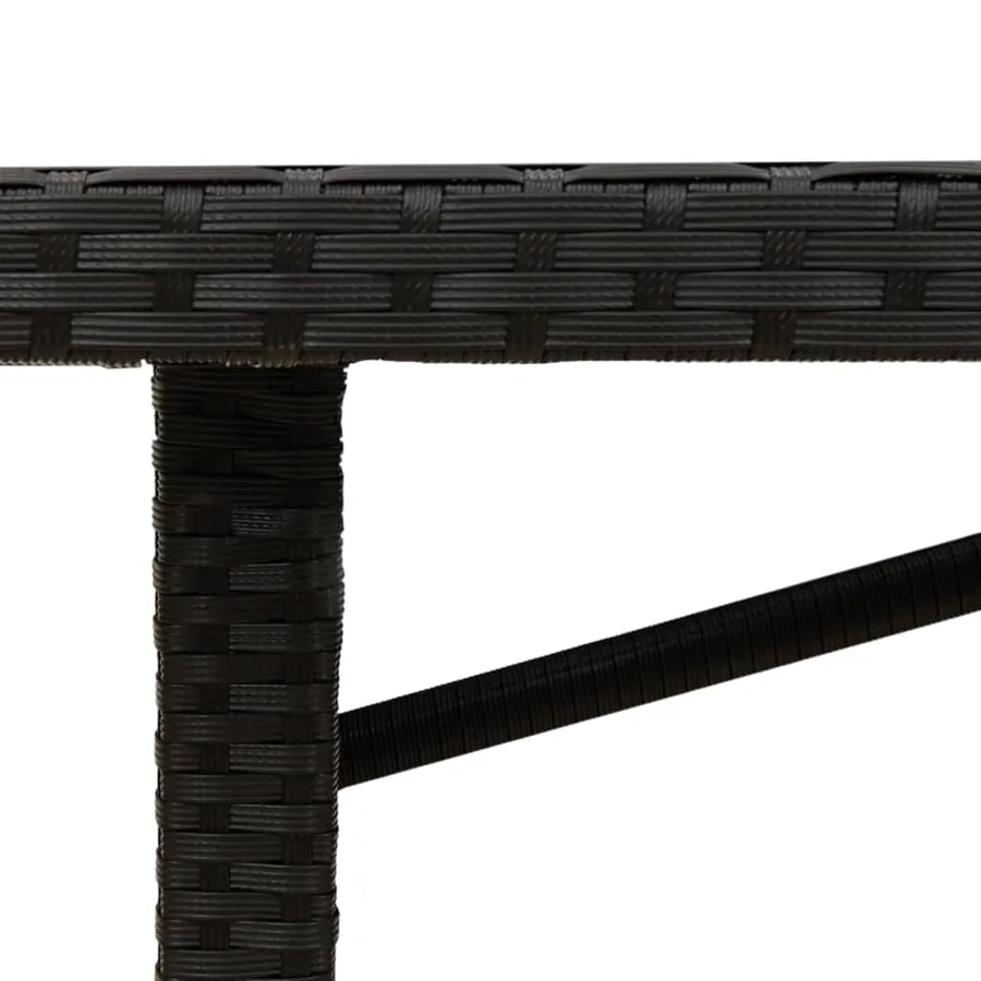Table de jardin avec dessus en bois d'acacia noir 190x80x74 cm - 9