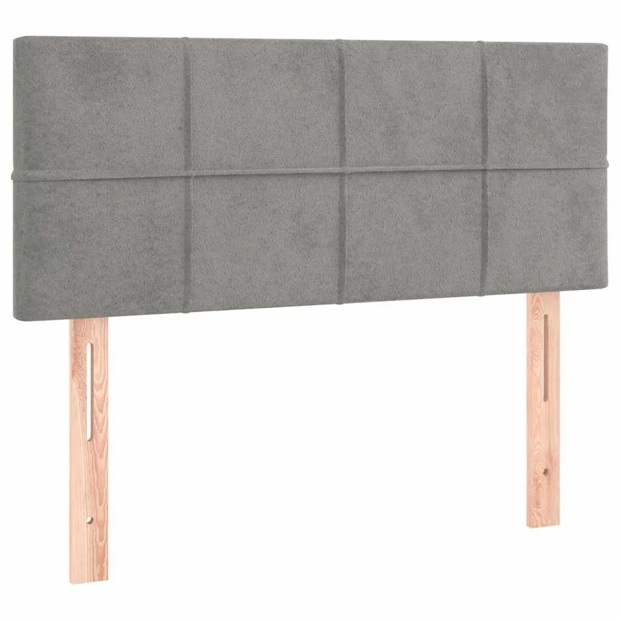 Sommier à lattes de lit avec matelas LED gris clair 120x190 cm - 8