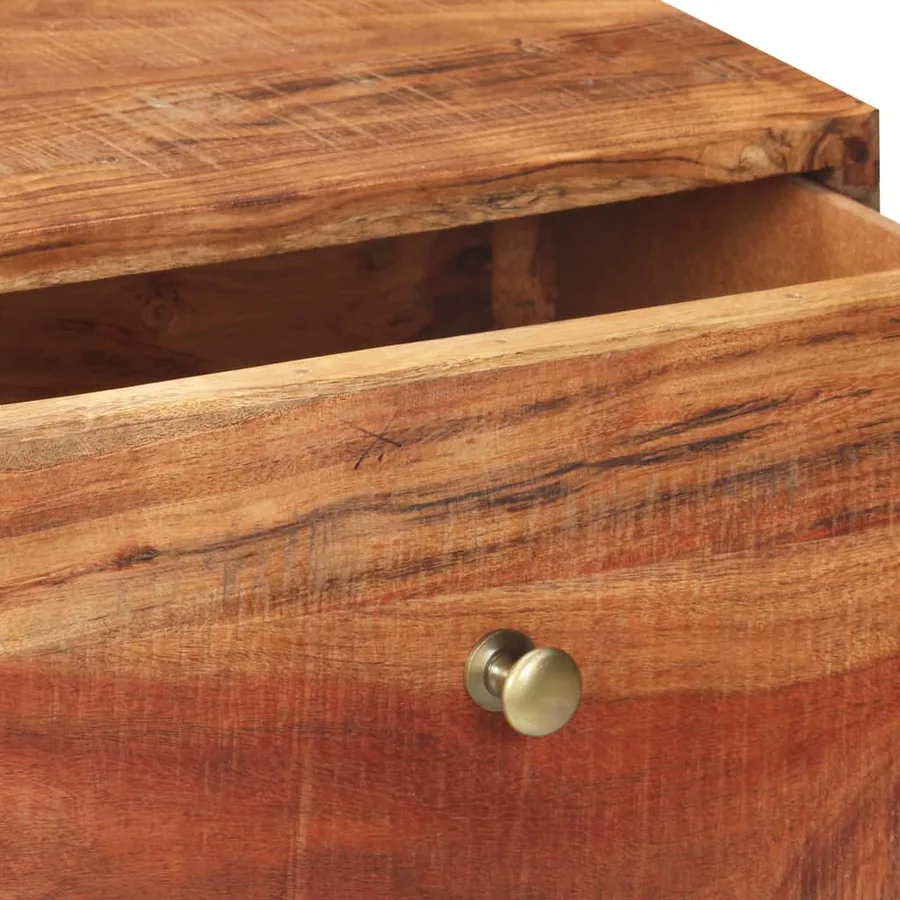 Table console 90x35x75 cm Bois d'acacia brut - 5
