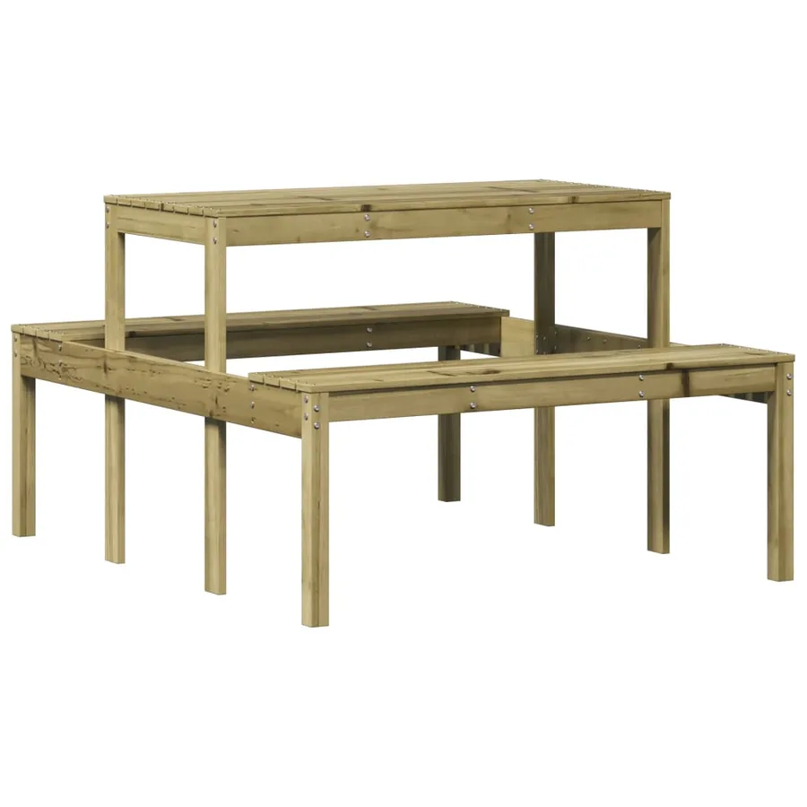 Table de pique-nique 110x134x75 cm bois de pin imprégné - 6