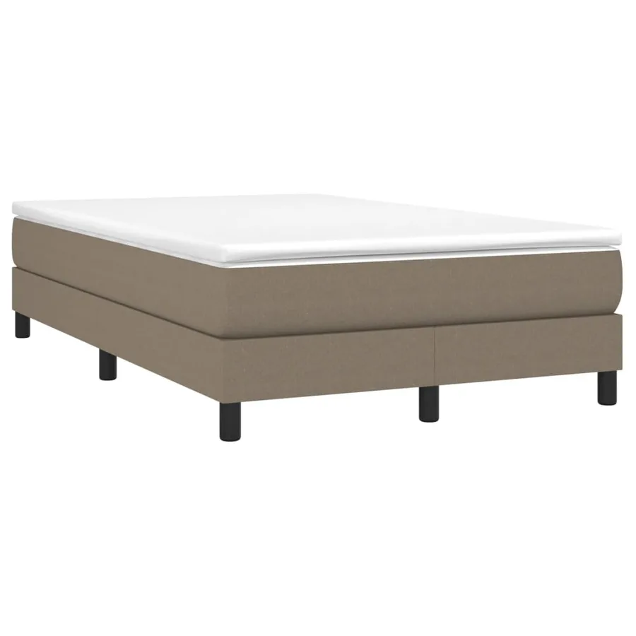 Sommier à lattes de lit avec matelas taupe 120x190 cm tissu - 2