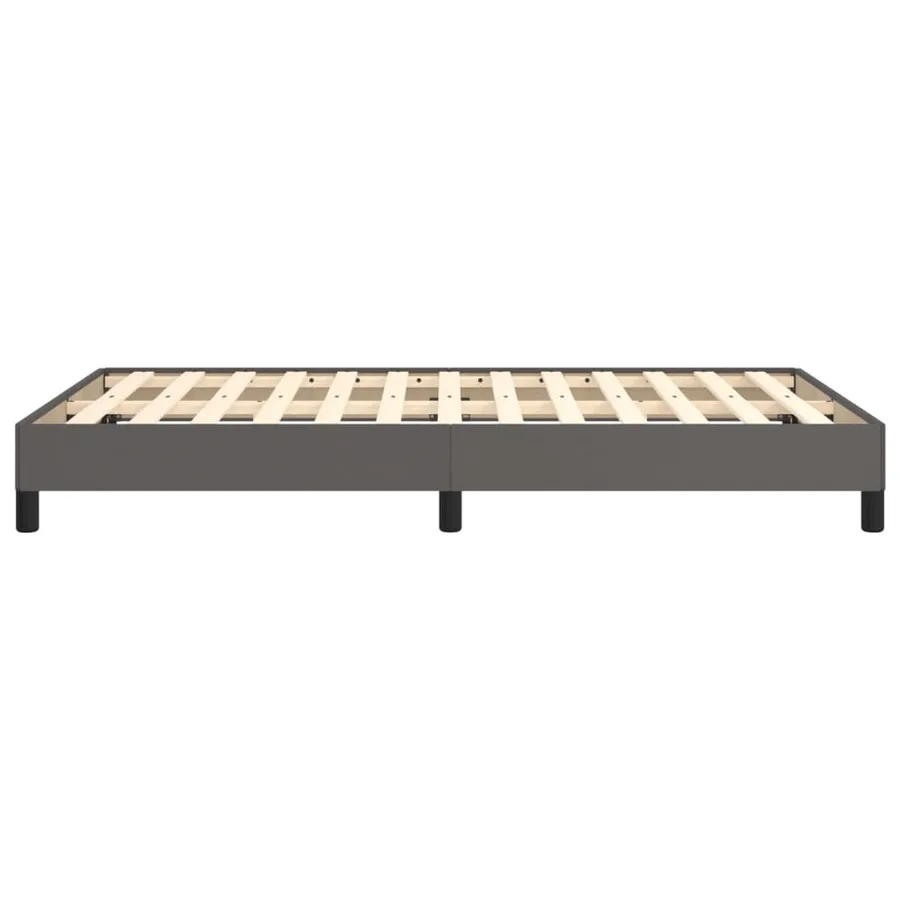 Cadre de lit sans matelas gris 120x190 cm similicuir - 6
