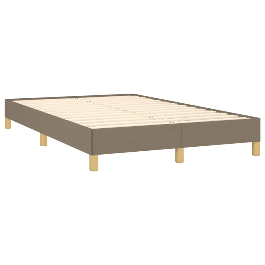 Cadre de lit sans matelas taupe 120x190 cm tissu - 3