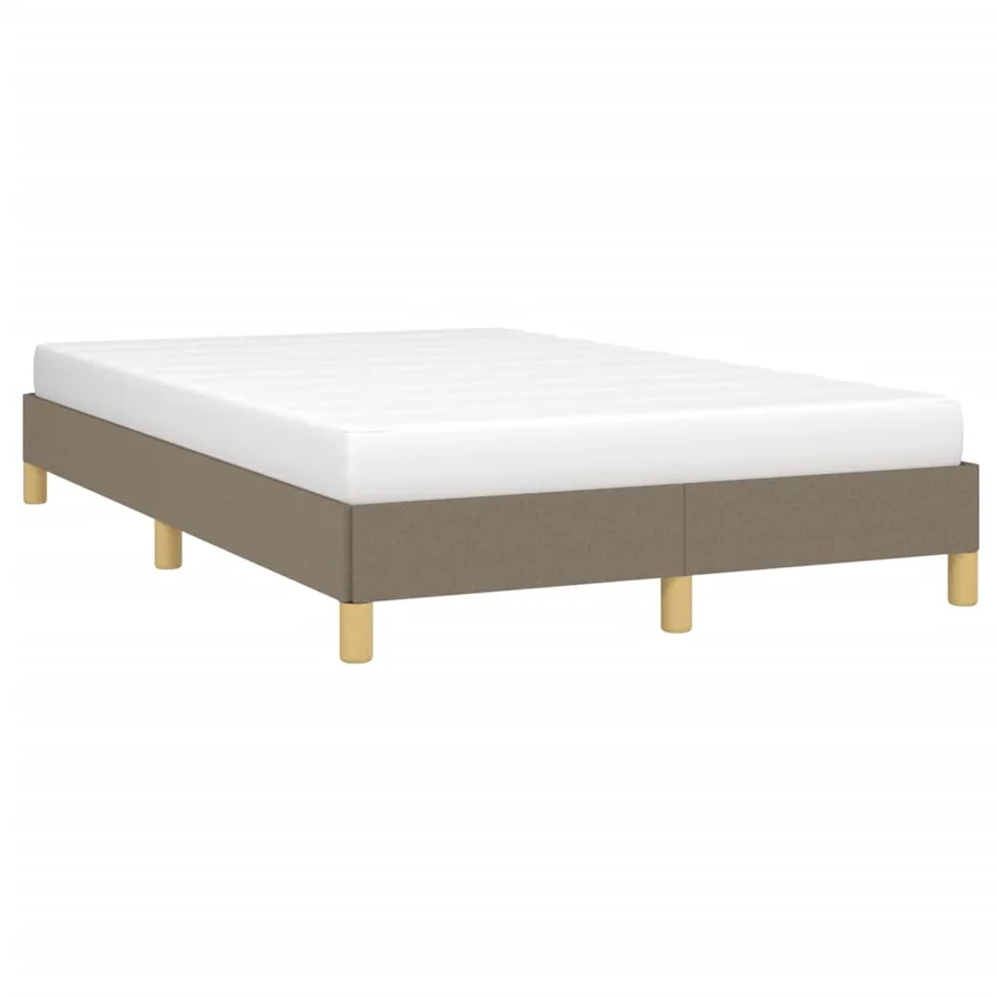 Cadre de lit sans matelas taupe 120x190 cm tissu - 4