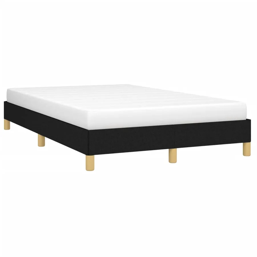 Cadre de lit sans matelas noir 120x190 cm tissu - 4