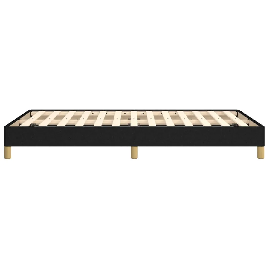Cadre de lit sans matelas noir 120x190 cm tissu - 6