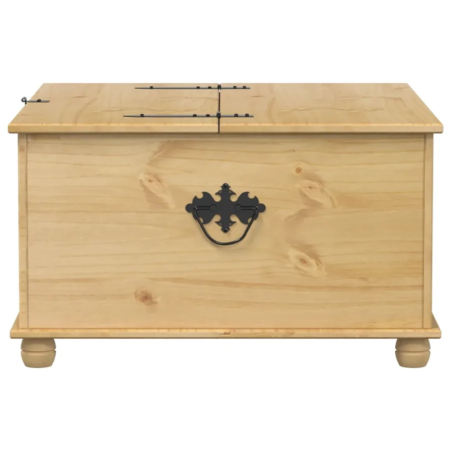 Boîte de rangement Corona 90x78x45 cm bois de pin massif - 5