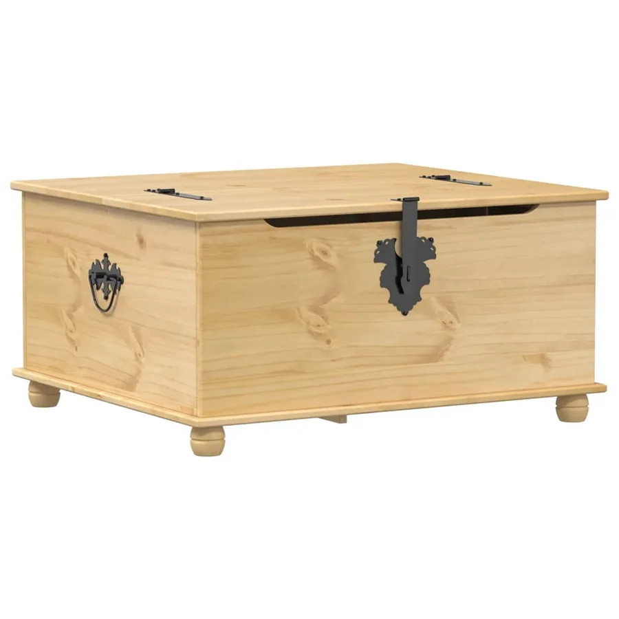Boîte de rangement Corona 90x78x45 cm bois de pin massif - 6