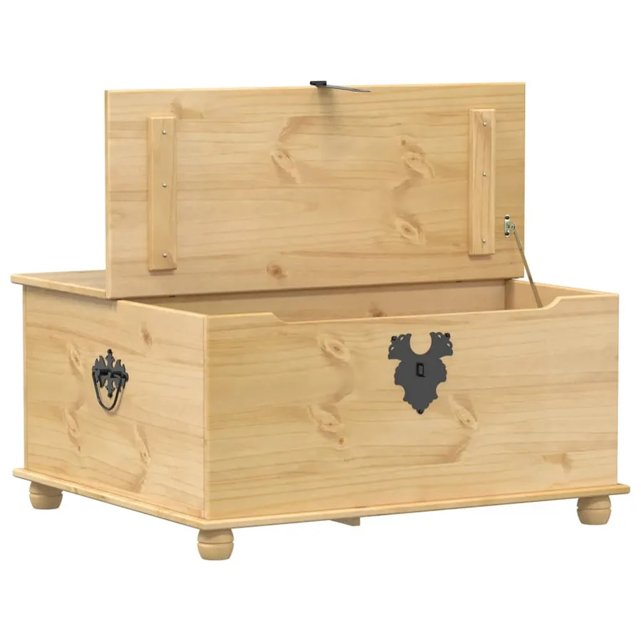 Boîte de rangement Corona 90x78x45 cm bois de pin massif - 7