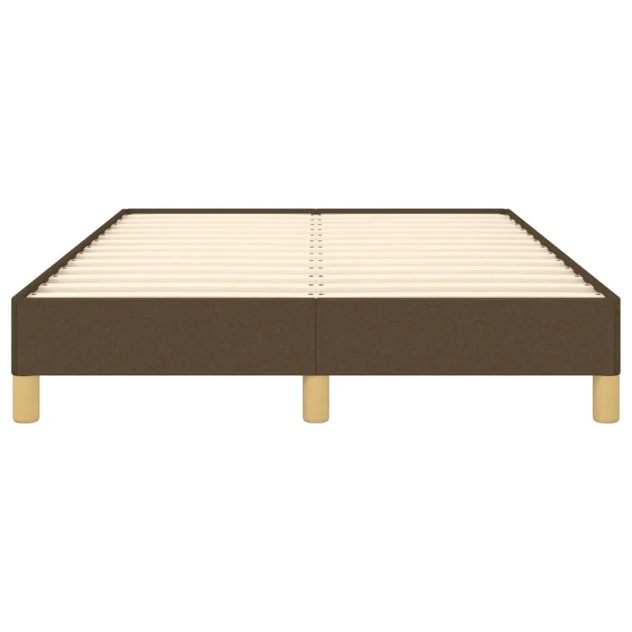 Cadre de lit sans matelas marron foncé 120x190 cm tissu - 5
