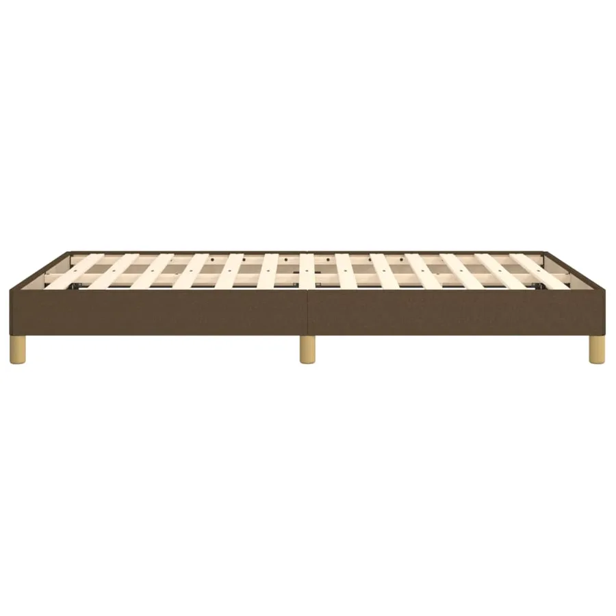 Cadre de lit sans matelas marron foncé 120x190 cm tissu - 6