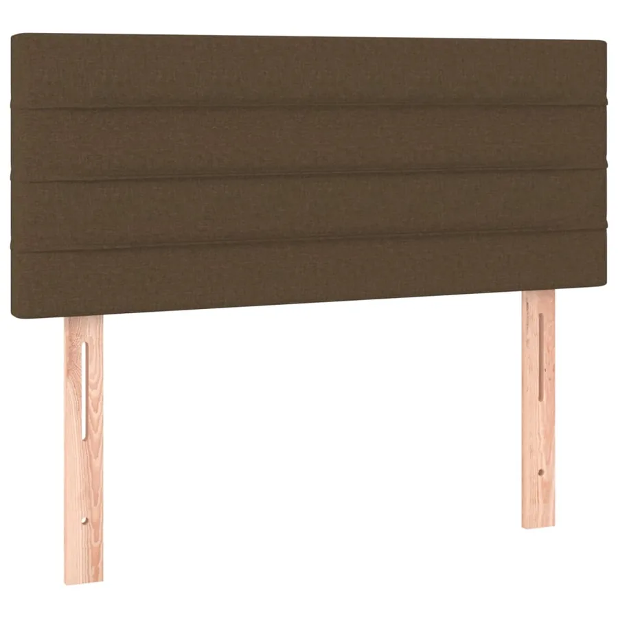 Sommier à lattes de lit matelas et LED marron foncé 120x190 cm - 9