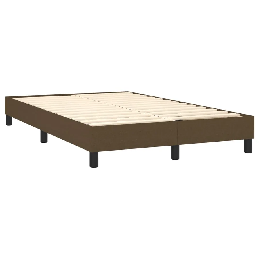 Sommier à lattes de lit matelas et LED marron foncé 120x190 cm - 7