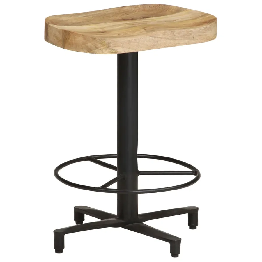 Tabourets de bar lot de 2 52 cm bois de manguier massif - 2