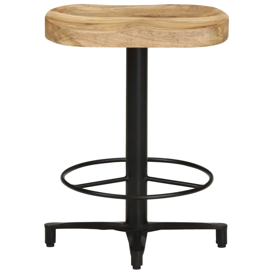 Tabourets de bar lot de 2 52 cm bois de manguier massif - 3