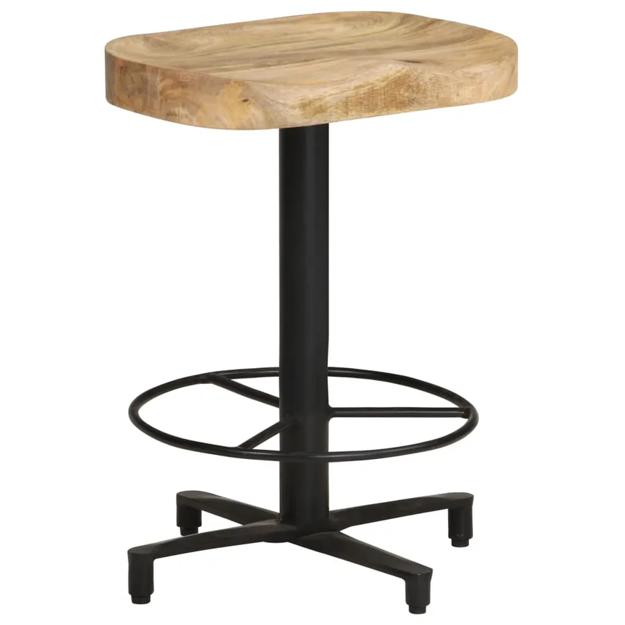 Tabourets de bar lot de 2 52 cm bois de manguier massif - 8