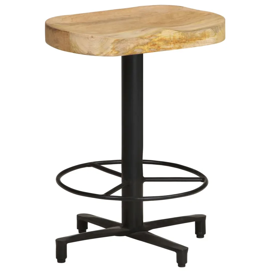 Tabourets de bar lot de 2 52 cm bois de manguier massif - 9